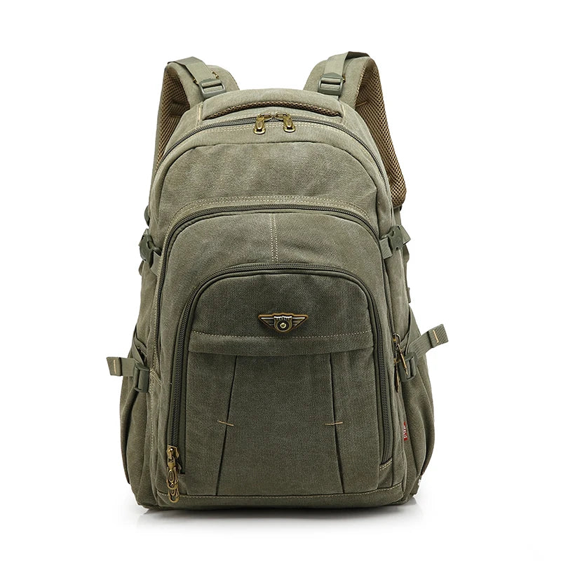 Vintage Canvas 17.3/15.6 inch Laptop Backpack Zipper Rucksacks Travel Shoulder Mochila Notebook Schoolbags College School Bags