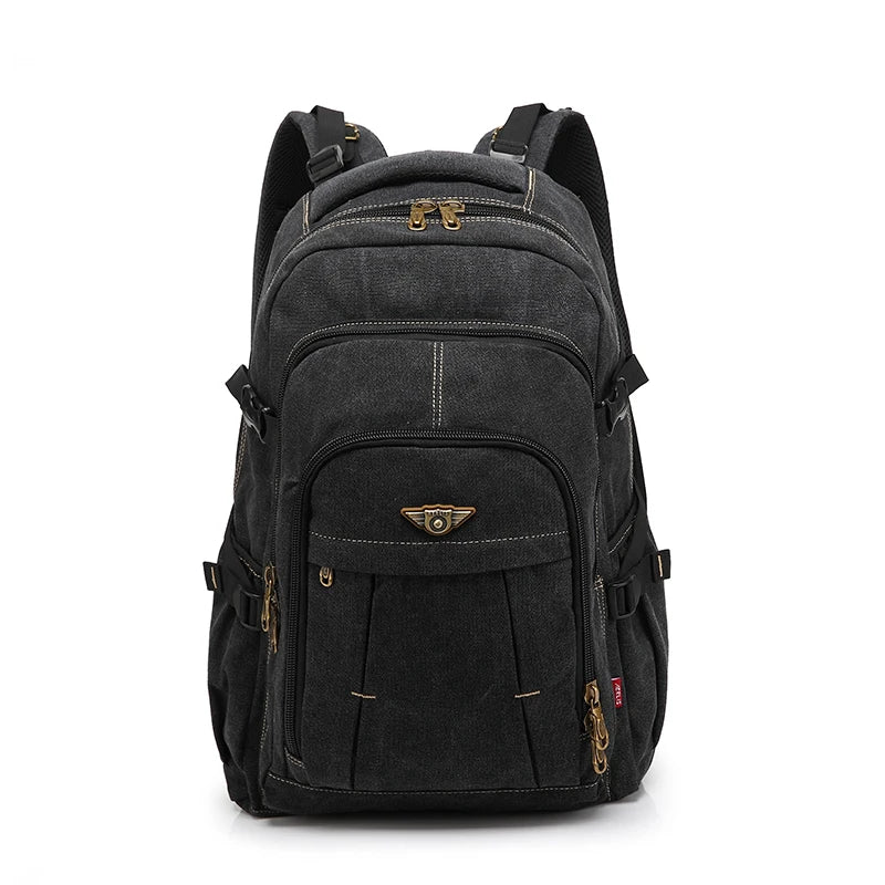 Vintage Canvas 17.3/15.6 inch Laptop Backpack Zipper Rucksacks Travel Shoulder Mochila Notebook Schoolbags College School Bags