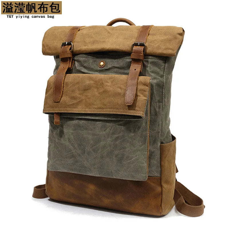 Vintage Canvas Backpack Men Casual Daypacks  School Boys Designe Waterproof Travel backpack Bag Male Bagpack mochila