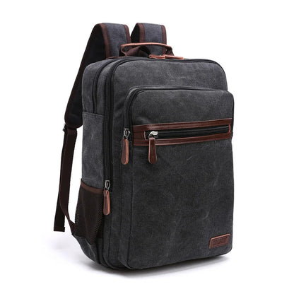 Vintage Canvas Backpack Men Large Capacity Travel Shoulder Bag school bags for teenagers Male notebook Laptop Backpack for men