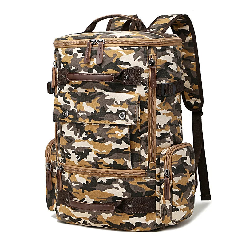 Vintage Canvas Backpack Men's Backpack School Bag Men's Travel Bags Large Capacity Backpack Laptop Backpack Bag Rucksack