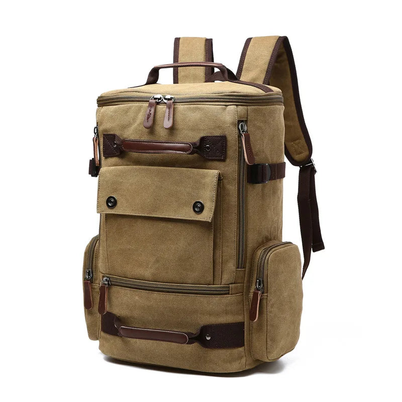 Vintage Canvas Backpack Men's Backpack School Bag Men's Travel Bags Large Capacity Backpack Laptop Backpack Bag Rucksack