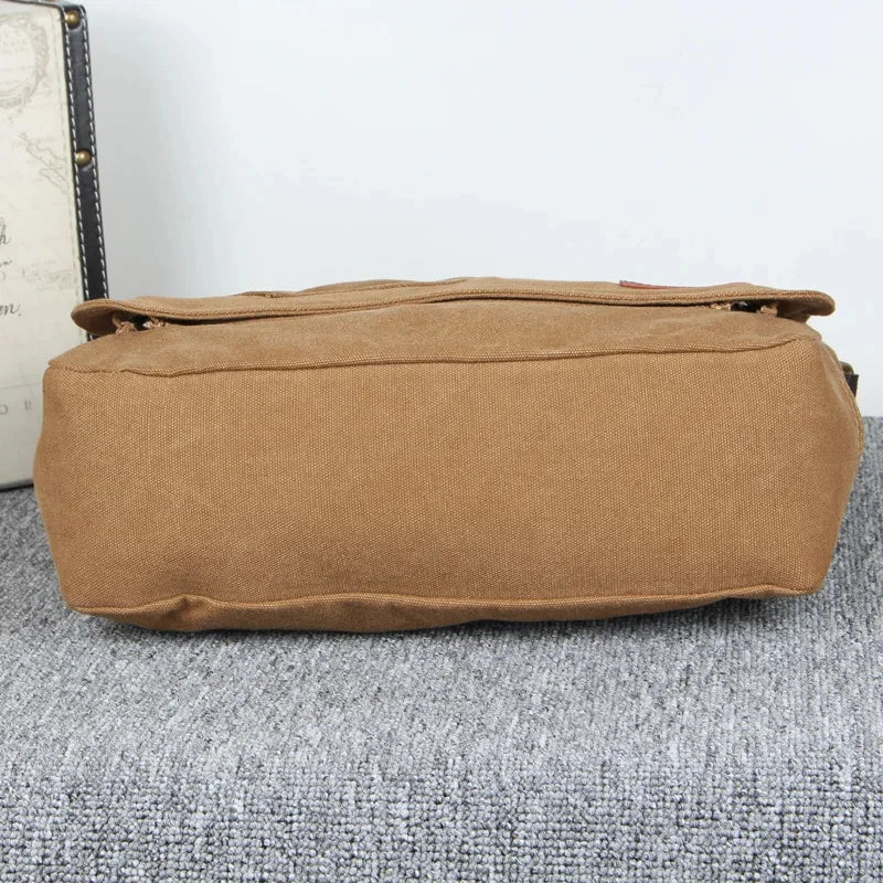 Vintage Canvas Men's Shoulder Korean Casual Crossbody Large Capacity Male Messenger Bag Fashion Handbag