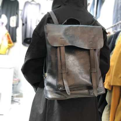 Vintage Casual Large Capacity Travel Backpacks High Quality Genuine Leather Laptop Backpack Commuter Parctical Bolsas Mochila