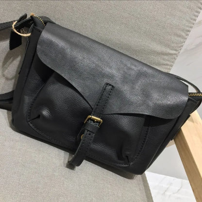 Vintage Cow Leather Casual Bags for Women 2024 Autumn New Shoulder Crossbody Bag Y2k Popular Youth Ladies Fashion Handbags