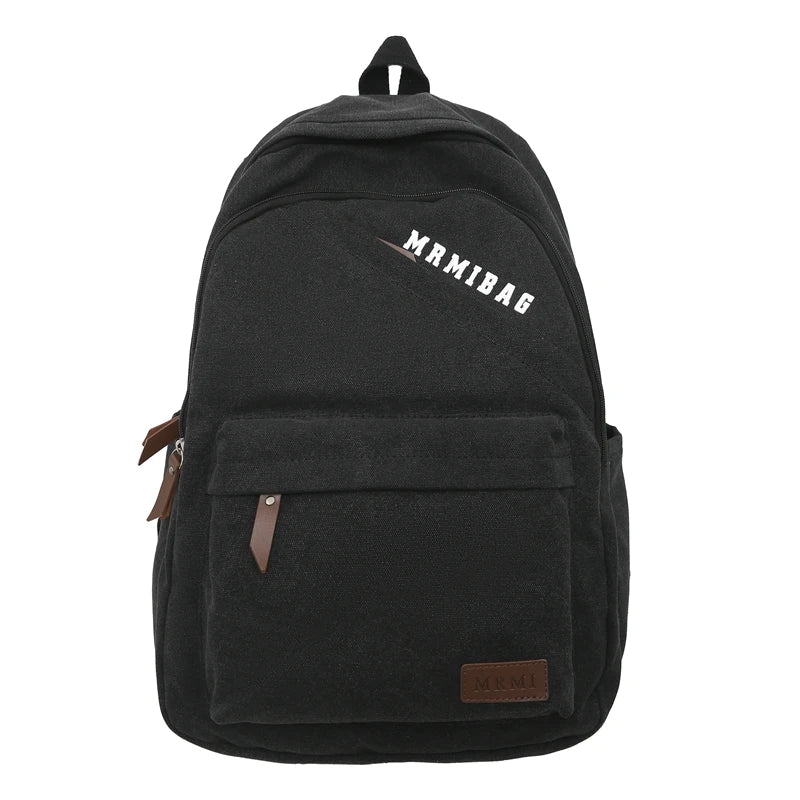 Vintage Design Durable Canvas Women Man Backpack Schoolbag for Teenage Girl Boys Student School Bags Rucksack