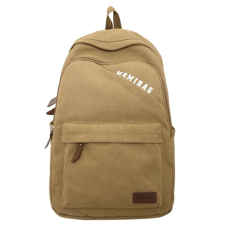 Vintage Design Durable Canvas Women Man Backpack Schoolbag for Teenage Girl Boys Student School Bags Rucksack