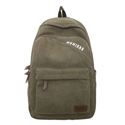 Vintage Design Durable Canvas Women Man Backpack Schoolbag for Teenage Girl Boys Student School Bags Rucksack