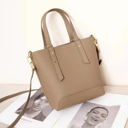 Vintage Fashion Casual Tote Women Bucket Bags High Quality Portable Crossbody Shoulder Bag Solid All-match Luxury Bolsos Mujer