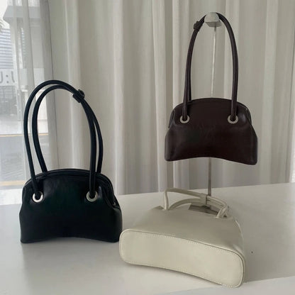 Vintage Fashion Cow Leather Handbags for Women 2024 Versatile Popular Shoulder Crossbody Bag Y2k Grunge Underarm Tote Bags