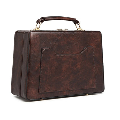 Vintage Female Shoulder Bag Radio Box Shaped Handbag with Music Player for Women