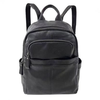Vintage Female Shoulder Bags Fashion Trendy All-match Soft Genuine Leather Sac A Dos Casual Travel Ladies Mochilas School Bags