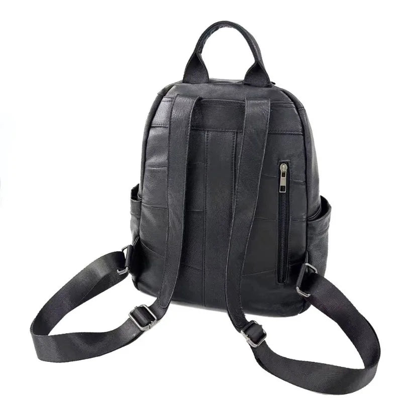 Vintage Female Shoulder Bags Fashion Trendy All-match Soft Genuine Leather Sac A Dos Casual Travel Ladies Mochilas School Bags