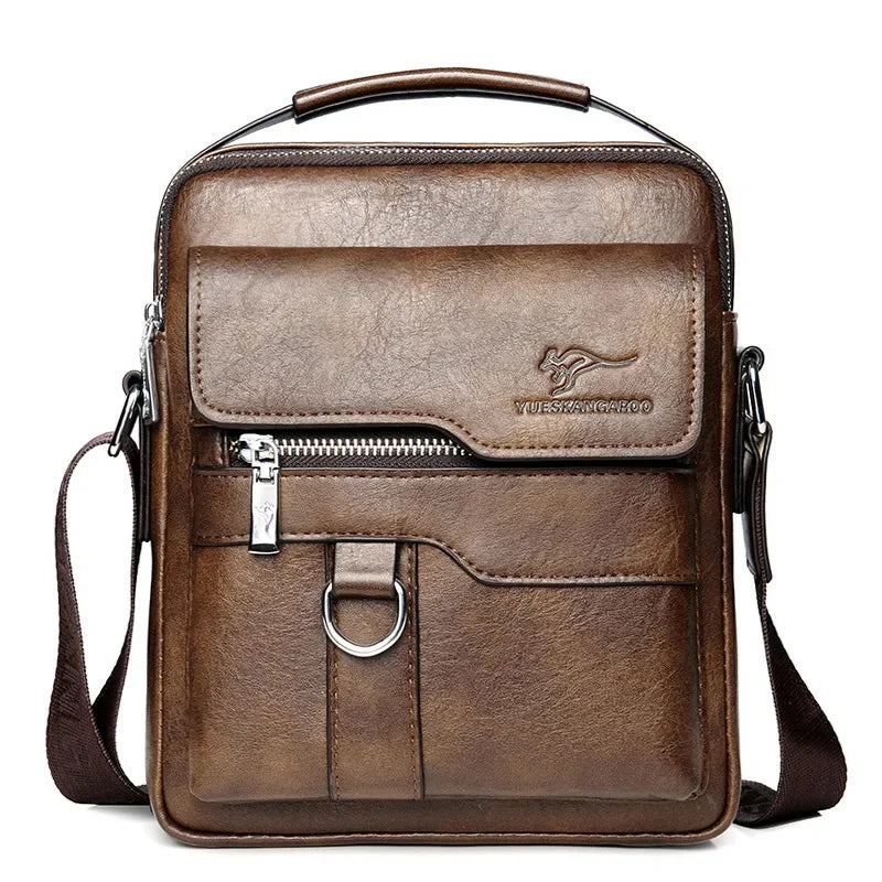 Vintage Genuine Leather For Men Shoulder Strap Handbags Business Male Crossbody Messenger Man Tote Bag