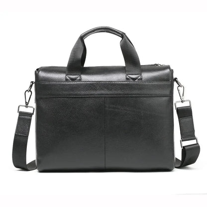 Vintage Genuine Leather Men's Briefcase Business Cowhide Handbag Large Capacity Male Shoulder Messenger Fashion Tote Bag