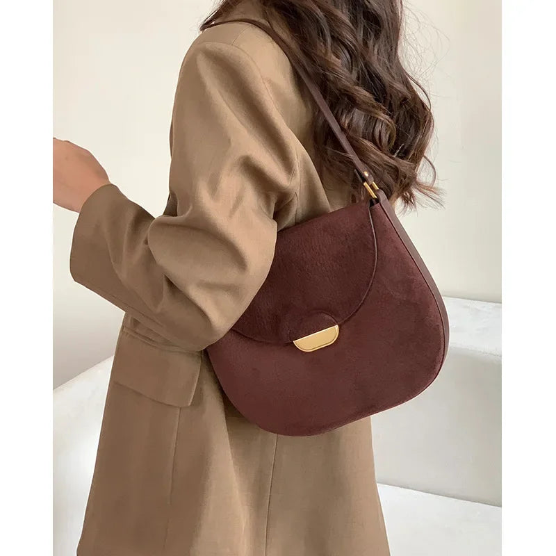 Vintage Genuine Leather Message Bags 2024 New Large Capacity Underarm Shoulder Bag Female Casual Tote Chic Lady Purses Clutch