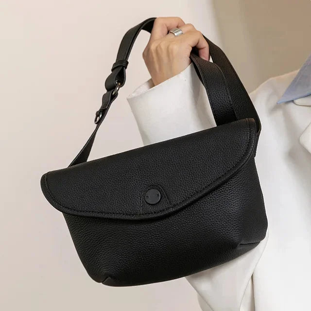 Vintage Genuine Women's New Luxury Shoulder Crossbody Cow Leather Waist Bag Large Capacity Lady Chest Pack
