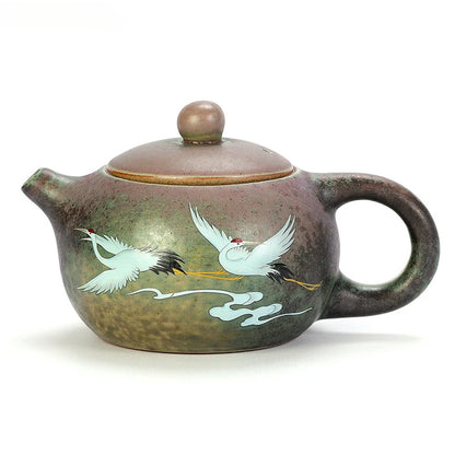 Vintage Kiln change ceramics Tea pot Chinese tea set porcelain teapot Oolong tea Handmade kettle Jingdezhen customization