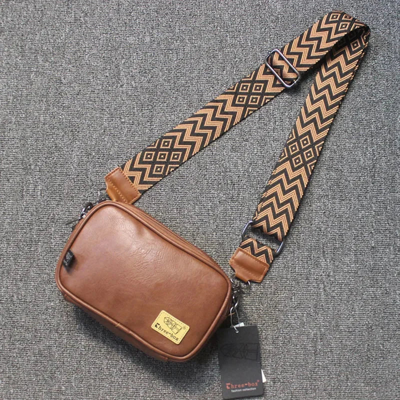 Vintage Leather Men's Crossbody Fashion Shoulder Casual Man Strap Handbag High Quality Male Messenger Bag