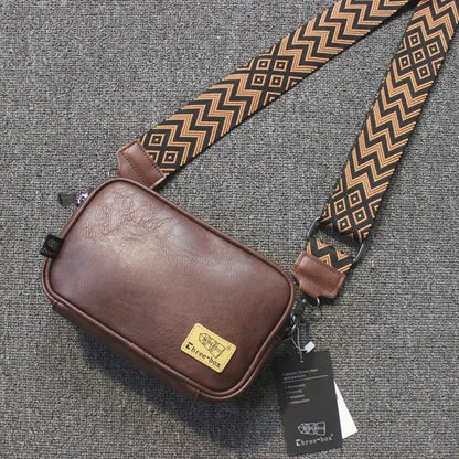 Vintage Leather Men's Crossbody Fashion Shoulder Casual Man Strap Handbag High Quality Male Messenger Bag