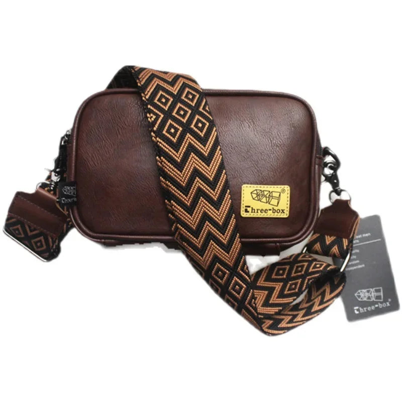 Vintage Leather Men's Crossbody Fashion Shoulder Casual Man Strap Handbag High Quality Male Messenger Bag