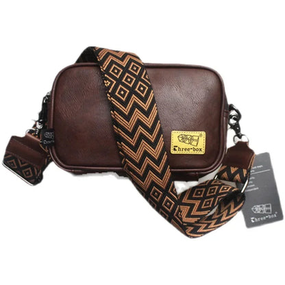 Vintage Leather Men's Crossbody Fashion Shoulder Casual Man Strap Handbag High Quality Male Messenger Bag