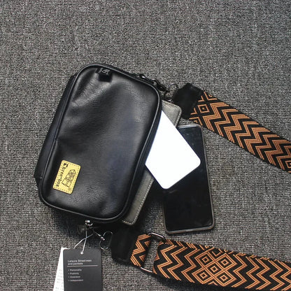 Vintage Leather Men's Crossbody Fashion Shoulder Casual Man Strap Handbag High Quality Male Messenger Bag