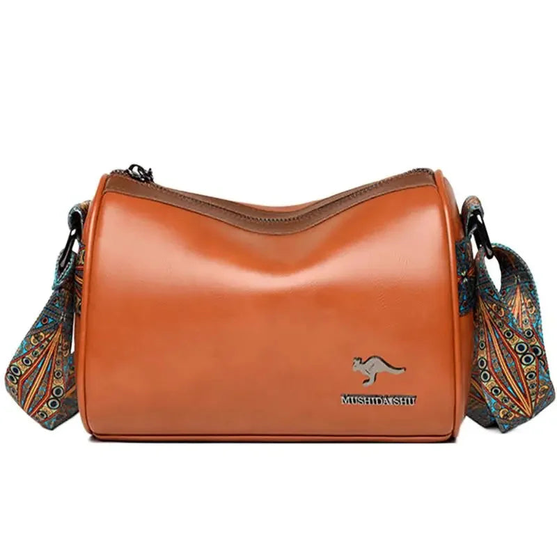 Vintage Leather Women's Shoulder Large Capacity Ladies Messenger Luxury Crossbody Pillow Bag Fashoin Handbag
