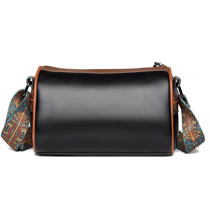 Vintage Leather Women's Shoulder Large Capacity Ladies Messenger Luxury Crossbody Pillow Bag Fashoin Handbag