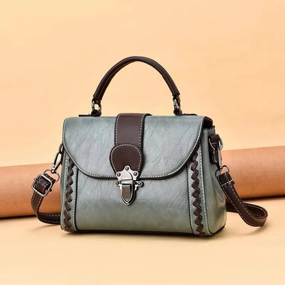 Vintage Leather Women's Shoulder Luxury Female Purses and Handbags Fashion Ladies Crossbody s Elegant Messenger Bag