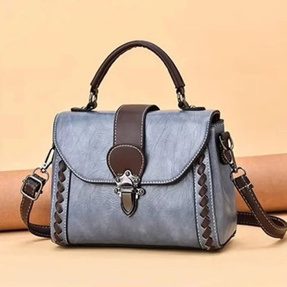 Vintage Leather Women's Shoulder Luxury Female Purses and Handbags Fashion Ladies Crossbody s Elegant Messenger Bag