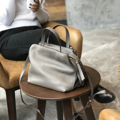 Vintage Luxury Cowhide Genuine Leather Crossbody Shoulder Bags Commuter Large Capacity Handbags Purses Clutch 2024 New Bolsas