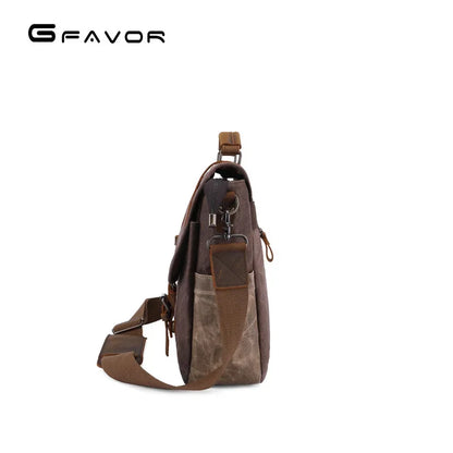Vintage Men Messenger s Waterproof Canvas Shoulder Man Business Crossbody Bag Male Travel 14 inch Laptop Handbag