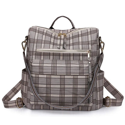 Vintage PU Leather Backpack Women Large Capacity Shoulder Bag New Design Ladies Satchel Bag Girls Mochila