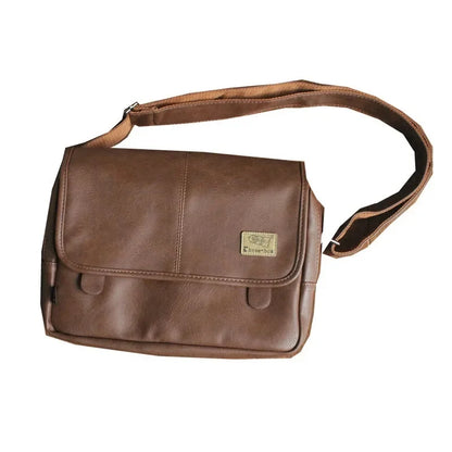 Vintage PU Leather Men's Shoulder Casual Crossbody Large Capacity iPad Messenger Male Fashion Sling Bag