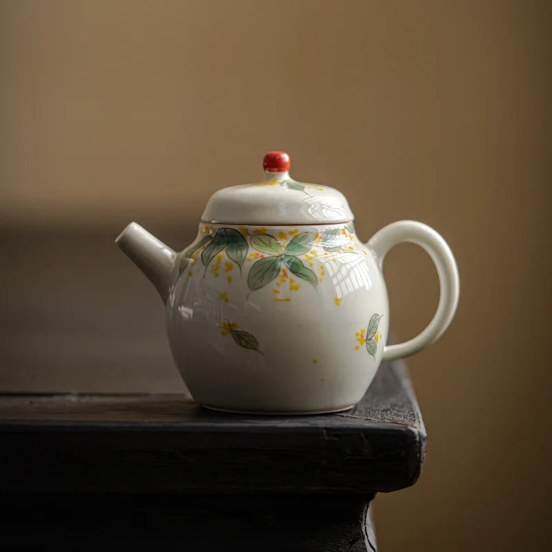 Vintage Portable Tea Set, Teapot, Ceramic, Handmade, Small Tea Pot, Personal Pot, Chinese Kung Fu Tea Table Kettle, Tea Infusers