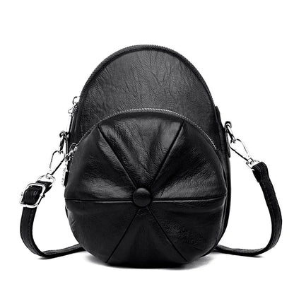 Vintage Shoulder Messenger Bags for Women 2023 Designer Hat shape Soft Leather Ladies Handbags Casual Small Lady Tote Bag bolsos