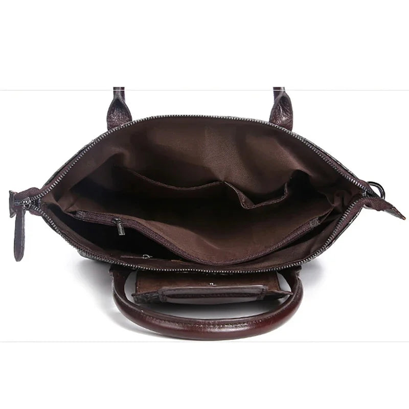 Vintage Trend Women Embossed Genuine Leather First Layer Cowhide Handbag Famous Brand Casual Messenger Shoulder Bags New