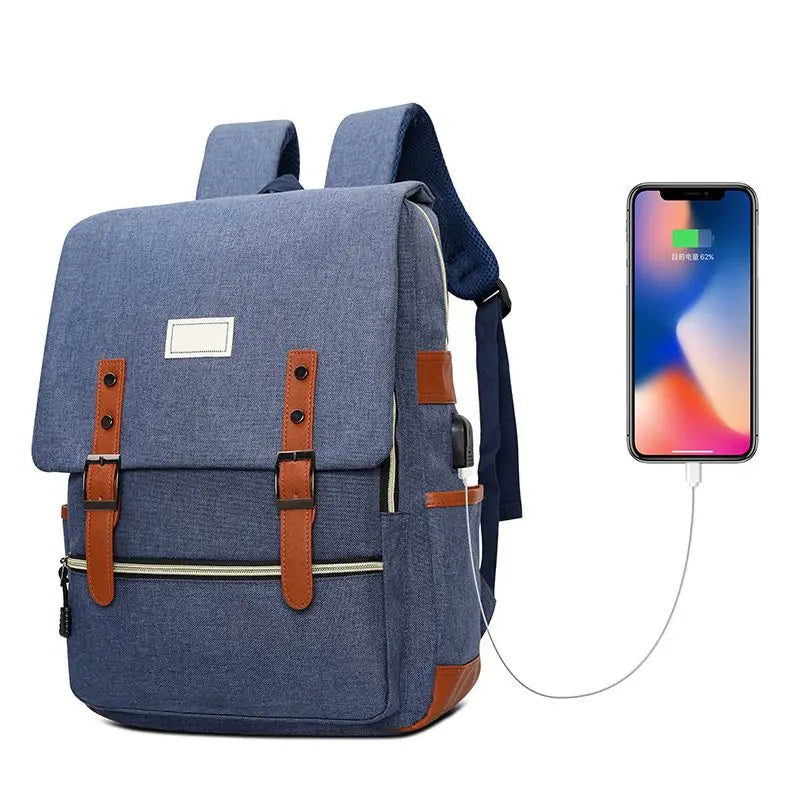 Vintage Unisex Oxford Waterproof Backpacks Large Capacity Men Travel Bag Women Students School Books 16 Inch Laptop Backpack