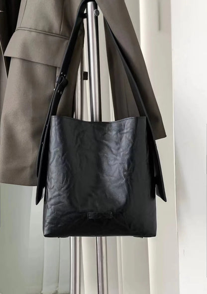 Vintage Women Large Capacity Bag All-match Soft Bucket Tote Bags Ladies Casual Commuter All-match Underarm Shoulder Handbags