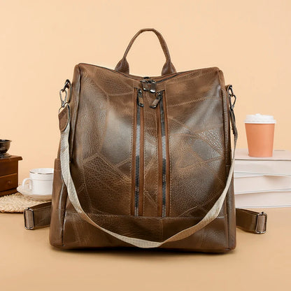 Vintage Women Soft Leather Backpack Fashion School Bags for Teenagers Girls High Quality School Backpack Women Travel Backpacks