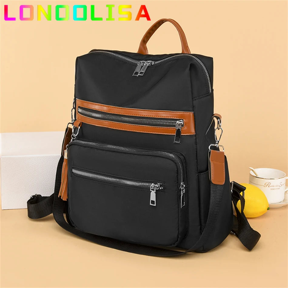 Vintage Women's 3 In 1 Backpack Large Capacity Travel Shoulder Bags for Female High Quality PU Leather Bagpacks Ladies Sac A Dos