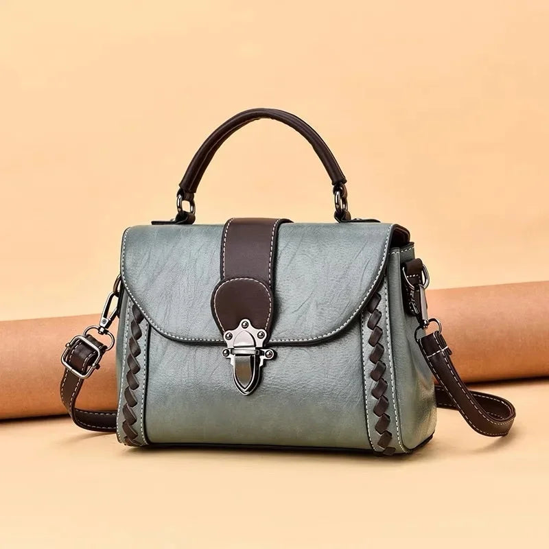 Vintage Women's Leather Shoulder Luxury Female Purses and Handbags Ladies Crossbody s For Women Elegant Messenger Bag