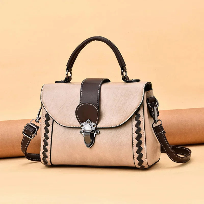 Vintage Women's Leather Shoulder Luxury Female Purses and Handbags Ladies Crossbody s For Women Elegant Messenger Bag