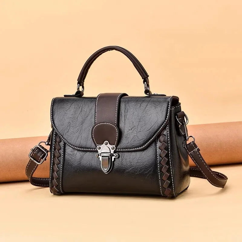 Vintage Women's Leather Shoulder Luxury Female Purses and Handbags Ladies Crossbody s For Women Elegant Messenger Bag
