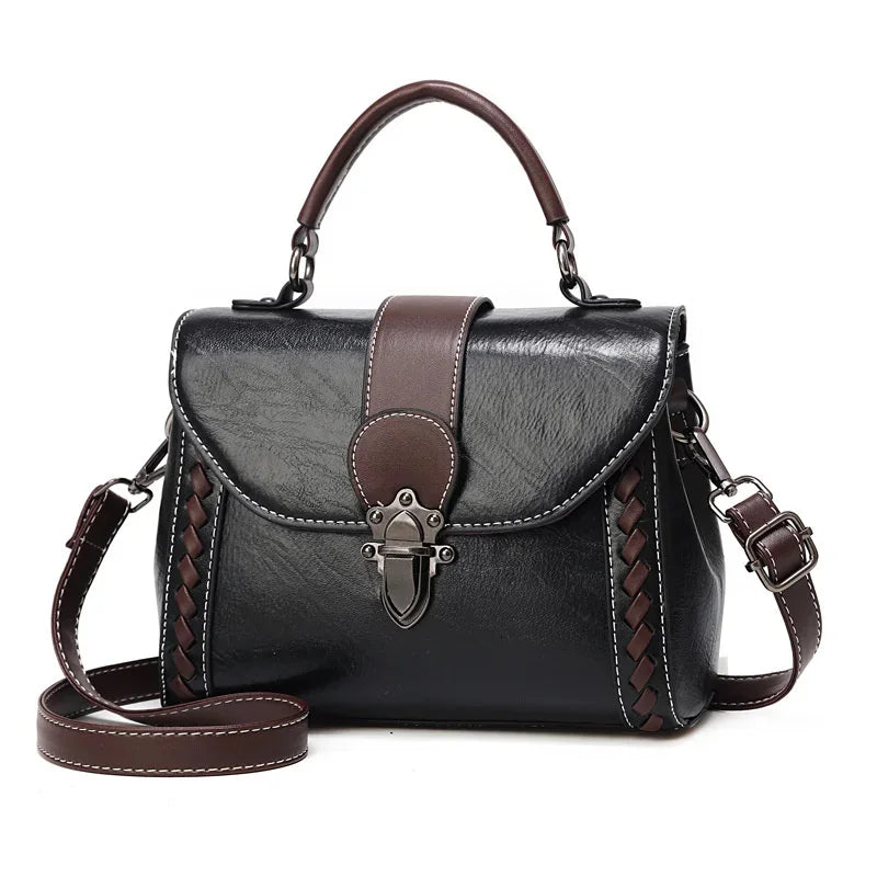 Vintage Women's Leather Shoulder Luxury Female Purses and Handbags Ladies Crossbody s For Women Elegant Messenger Bag