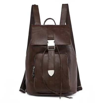 Vintage anti-theft women's leather outdoor travel backpack fashion casual Feminina school bag