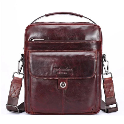Vintage cowhide men's shoulder genuine leather crossbody high quality messenger casual man handbag