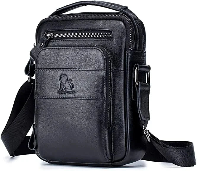 Vintage s Casual Men's Business Man Genuine Leather Crossbody Small Men Single Shoulder Messenger Bag