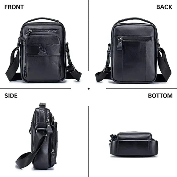Vintage s Casual Men's Business Man Genuine Leather Crossbody Small Men Single Shoulder Messenger Bag